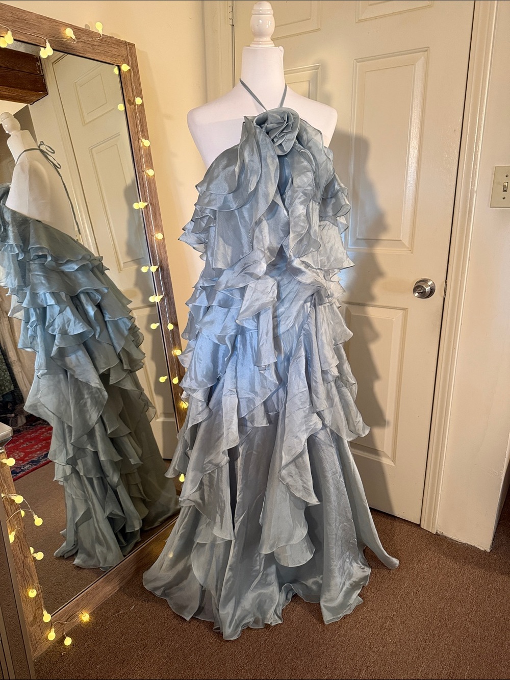 Mac Duggal Trapeze Halter Gown - Picture 6 of 10